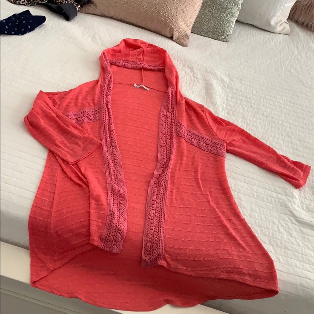 Watermelon color cardigan from Maurices
